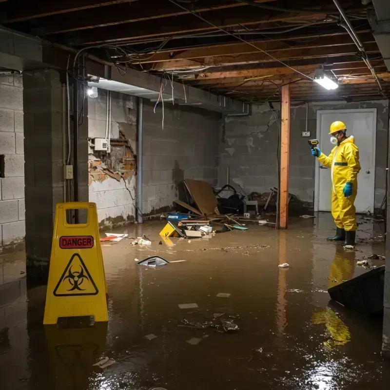 Flooded Basement Electrical Hazard in Fayette County, KY Property